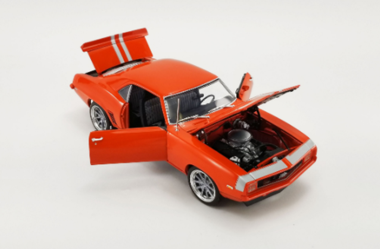 1/18 ACME 1969 Chevrolet Chevy Camaro Restomod (Hugger Orange) Diecast Car Model 1/18 ACME 1969 Chevrolet Chevy Camaro Restomod (Hugger Orange) Diecast Car Model