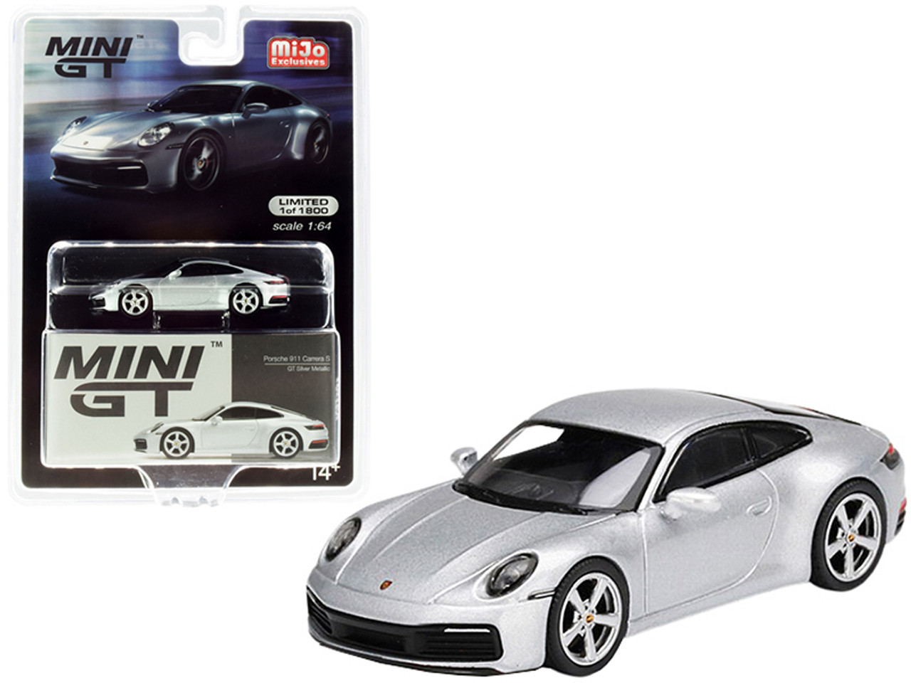 Porsche 911 Carrera S GT Silver Metallic Limited Edition to 1800 pieces Worldwide 1/64 Diecast Model Car by True Scale Miniatures