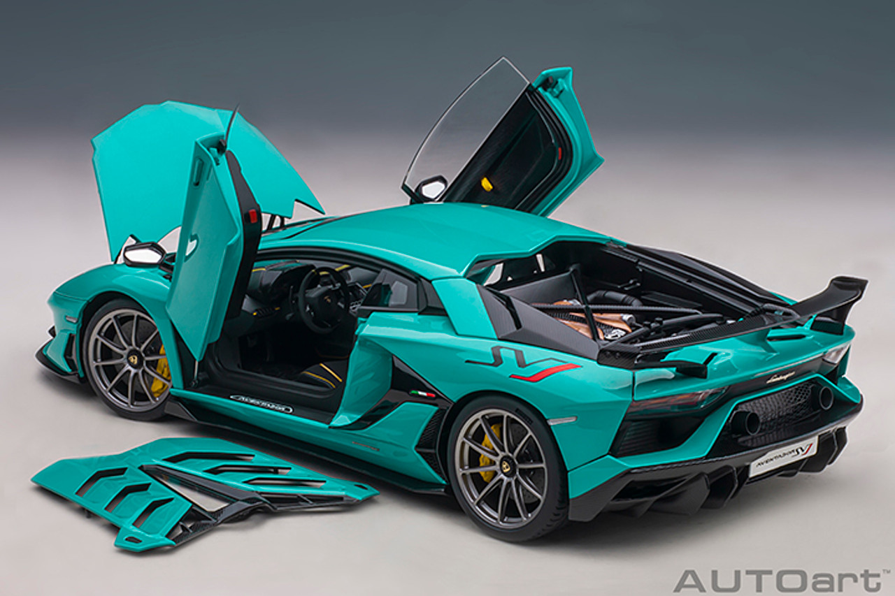 1/18 AUTOart Lamborghini Aventador SVJ (Blu Glauco)