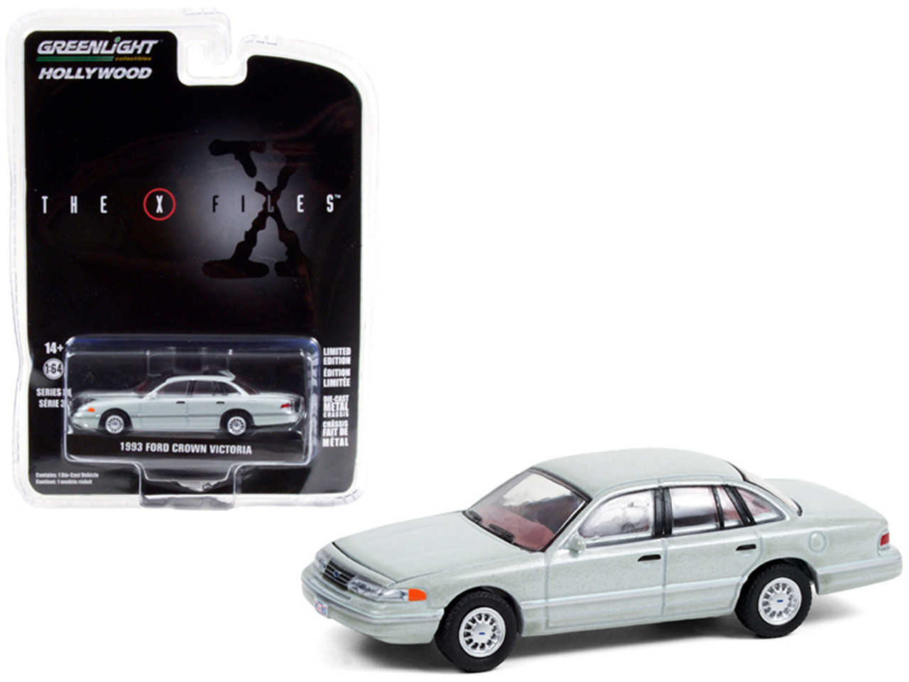 1993 Ford Crown Victoria Light Green Washington D.C. Unmarked Agent Car "The X-Files" (1993-2002) TV Series "Hollywood Series" Release 31 1/64 Diecast Model Car by Greenlight