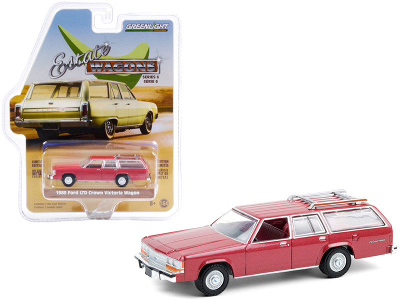 1989 Ford LTD Crown Victoria Wagon with Roof Rack Currant Red