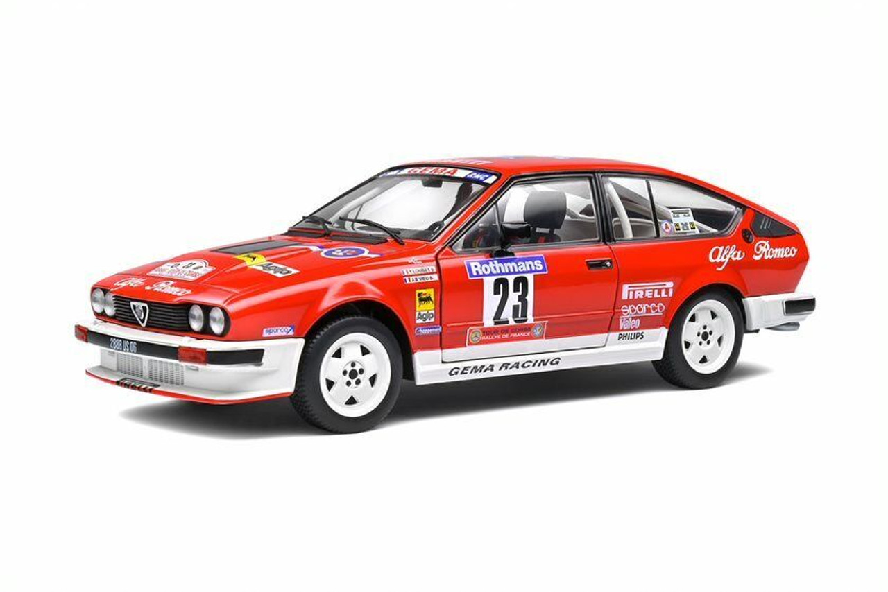 1/18 Solido Alfa Romeo GTV6 Tour De Corse 1985 #23 Loubet Vieu (Red) Diecast Car Model