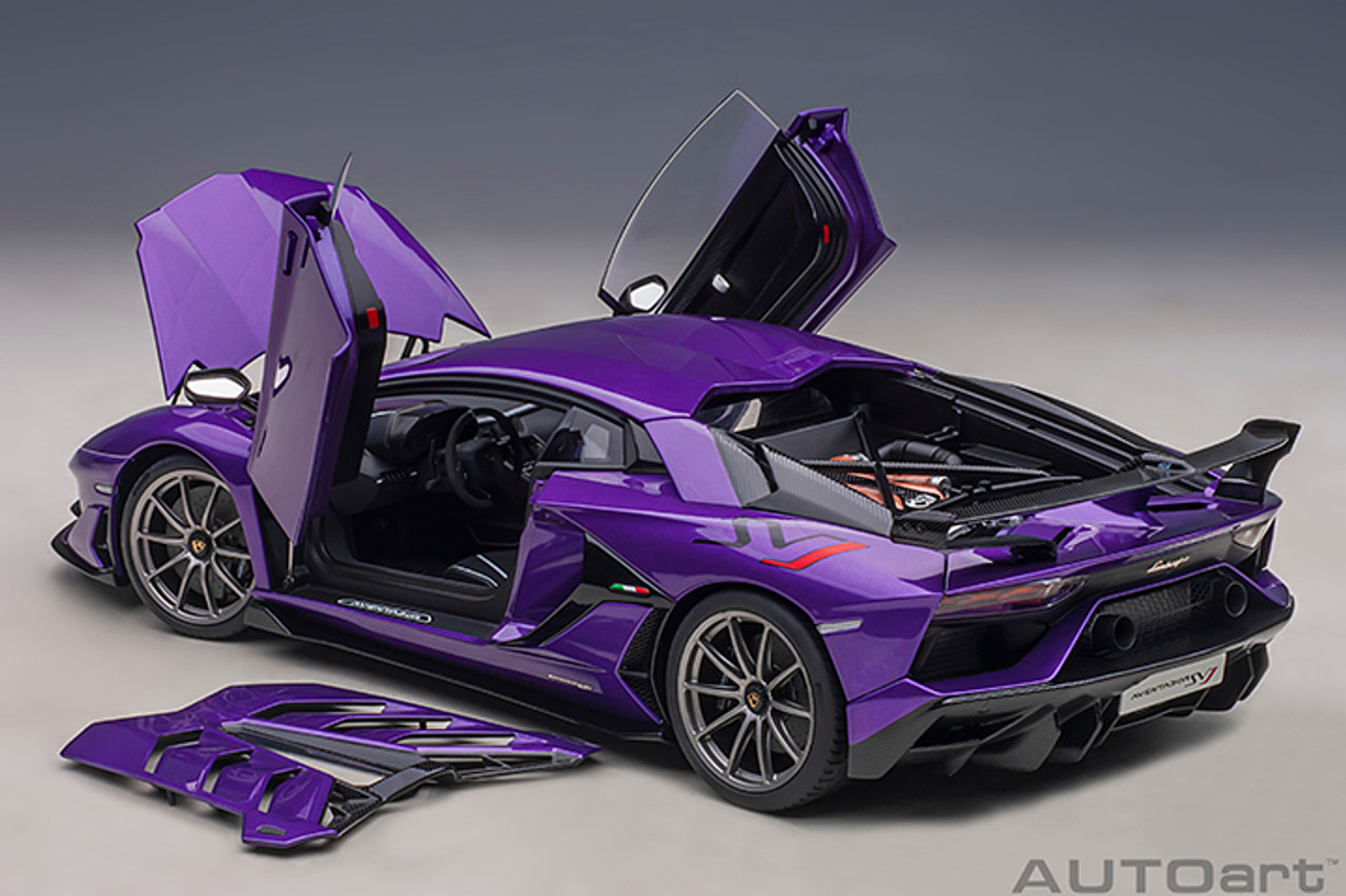 1/18 AUTOart Lamborghini Aventador SVJ (Viola Pasifae Pearl Purple) Car Model