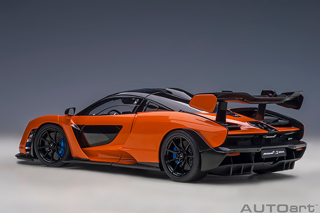 1/18 AUTOart Mclaren Senna (Trophy Mira Orange and Black with Carbon Accents) Car Model