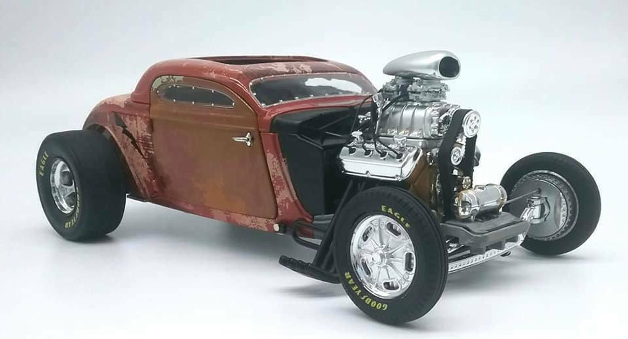 1/18 GMP 1934 Blown Altered Coupe Rusted Steel Diecast Car Model