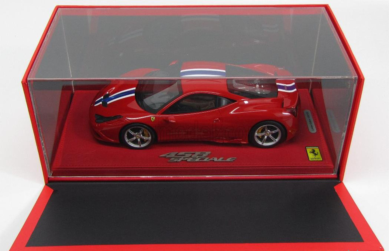 1/18 BBR Ferrari 458 Speciale (Red with Blue and White