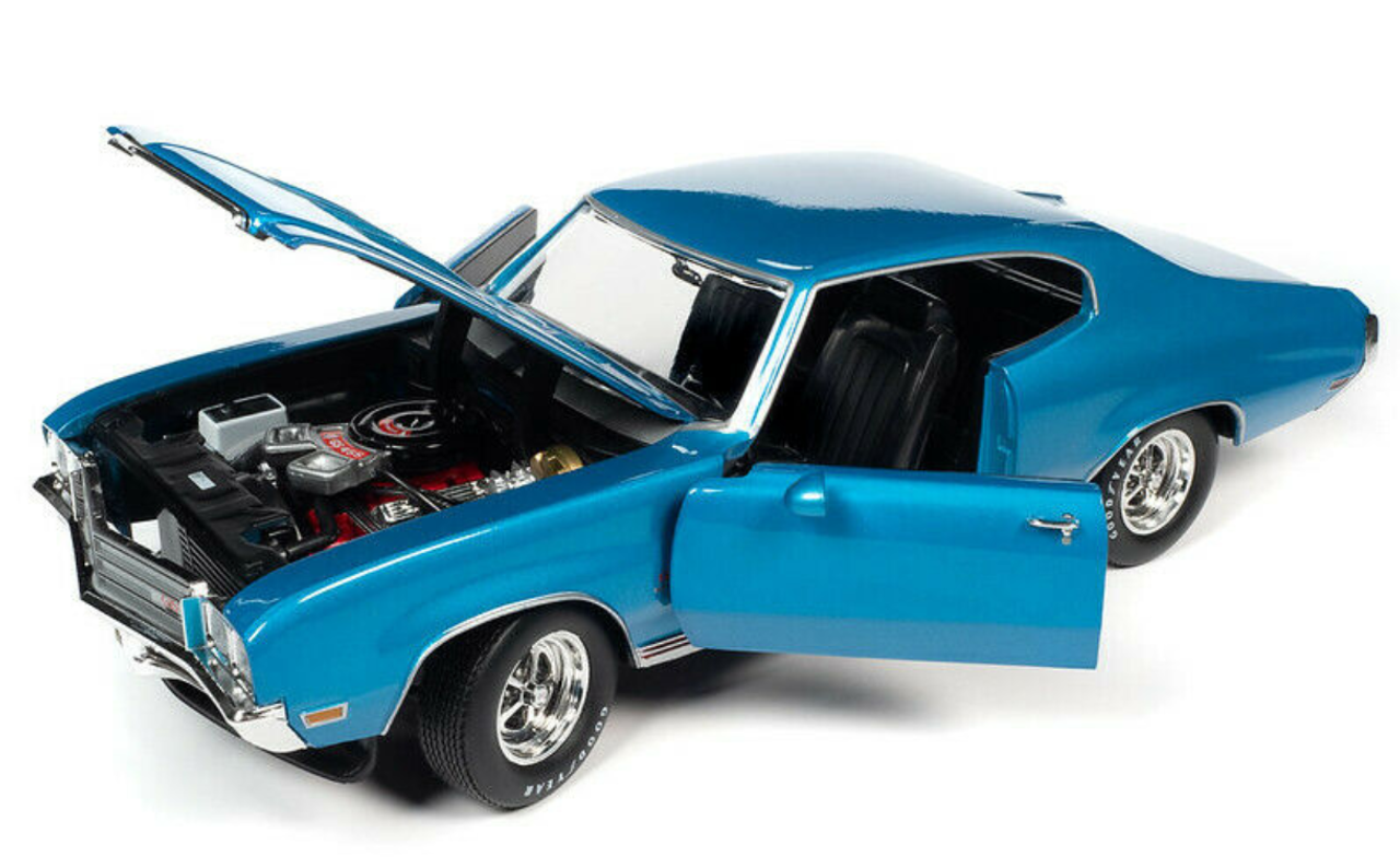 1/18 Auto World 1971 Buick Grand Sport Stage 1 (Staromist Blue) Diecast Car Model