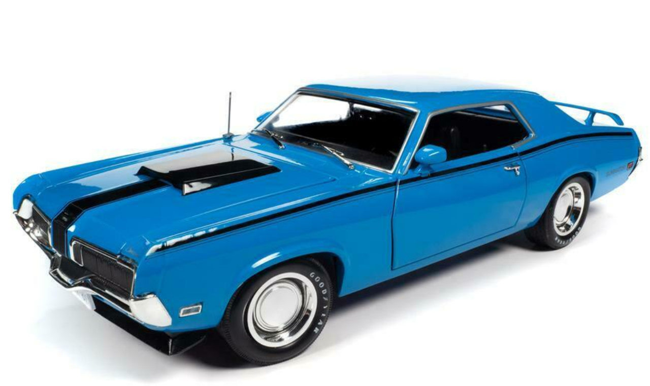 118 Auto World 1970 Mercury Cougar Eliminator Competition Blue With