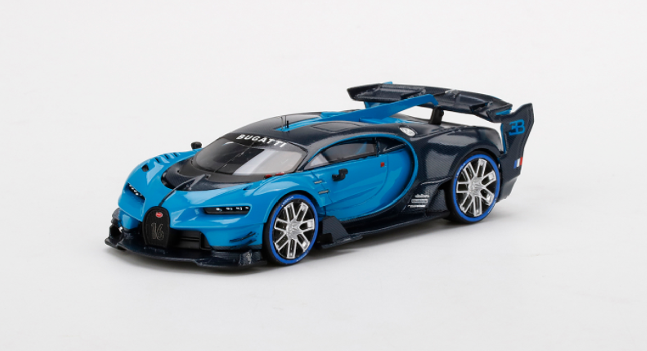  1/43 TSM Bugatti Vision Gran Turismo Light Blue Resin Car Model