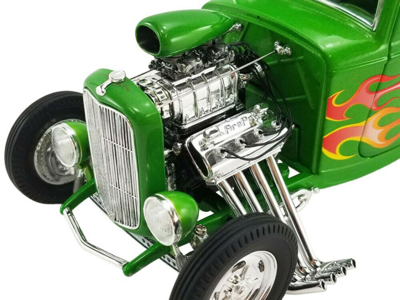 1/18 ACME 1932 Ford Blown 3 Window Hot Rod (Rat Fink Green with