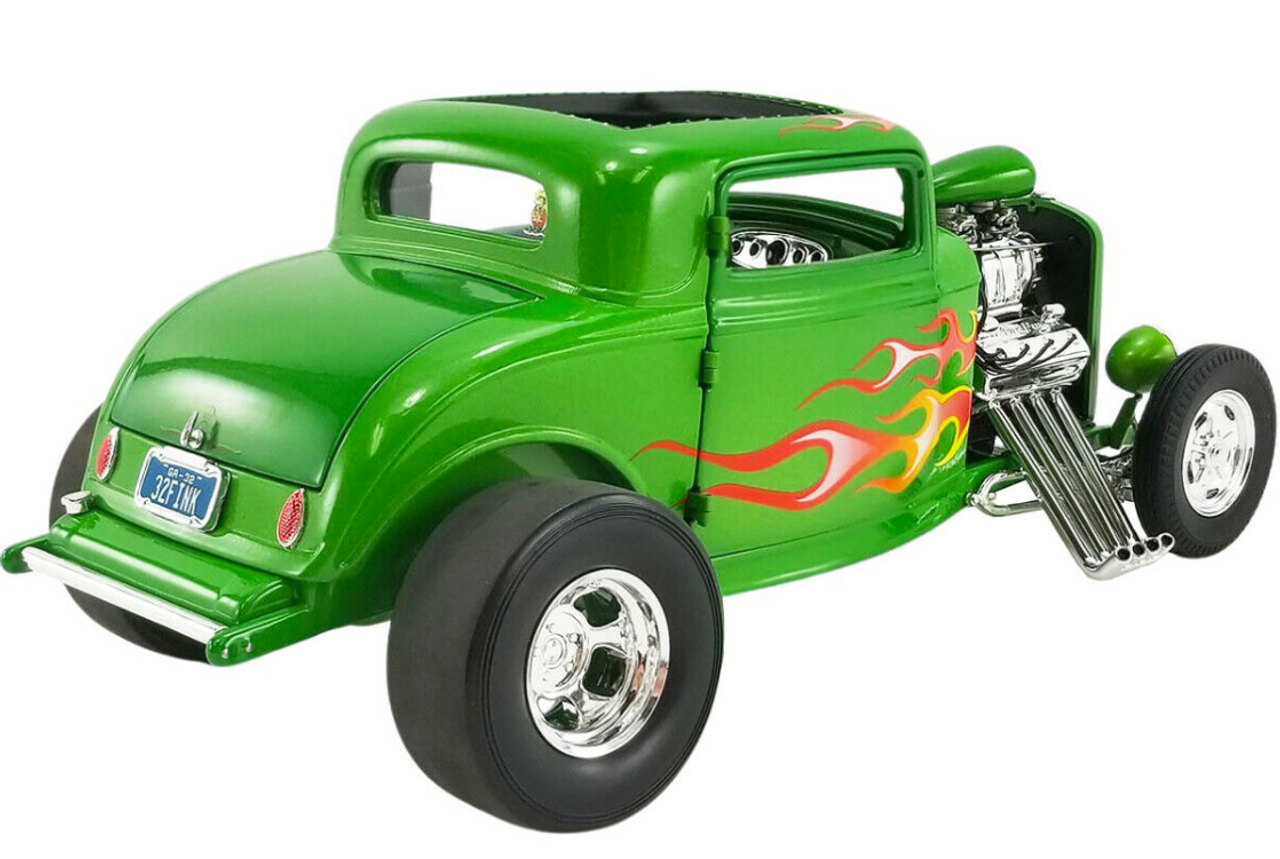 1/18 ACME 1932 Ford Blown 3 Window Hot Rod (Rat Fink Green with