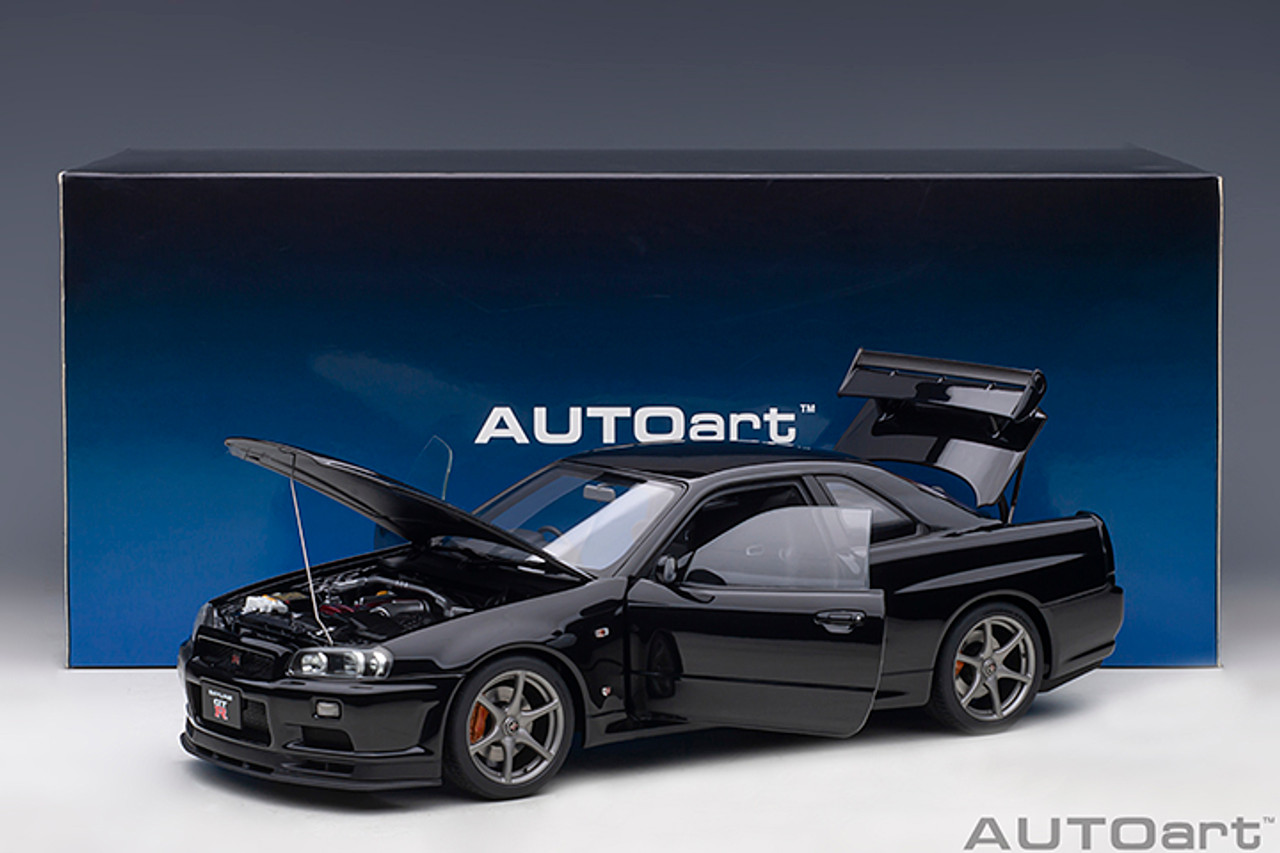 1/18 AUTOart Nissan Skyline GT-R GTR R34 V-Spec II (Black Pearl