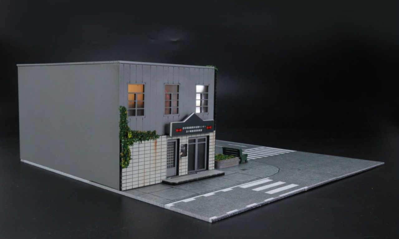 1/64 Magic City Japanese Police Station Diorama Model Scene (Car model NOT included)