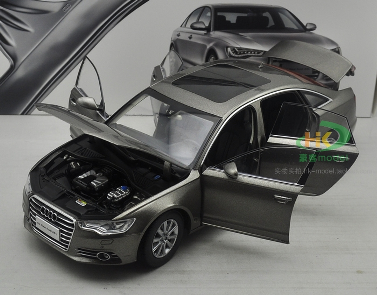 1/18 Dealer Edition Audi A6 A6L (Grey) Diecast Car Model