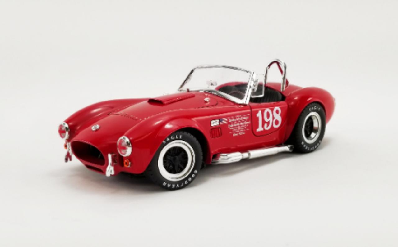 1965 Shelby Cobra 427 S/C Convertible #198 Red "ACME Exclusive" 1/18 Diecast Model Car by Shelby Collectibles