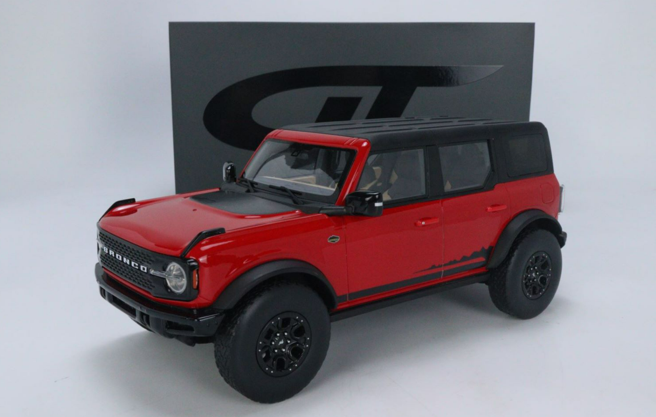 1/18 GT Spirit 2021 Ford Bronco 4 Doors Wildtrack Edition (Race Red) Resin  Car Model