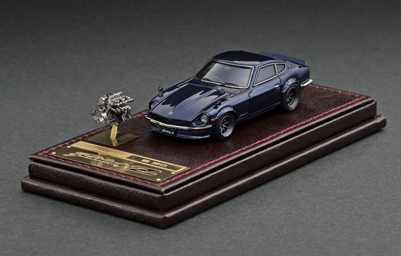 1/64 Ignition Model Nissan Fairlady Z (S30) Blue Metallic with engine Resin Car Model
