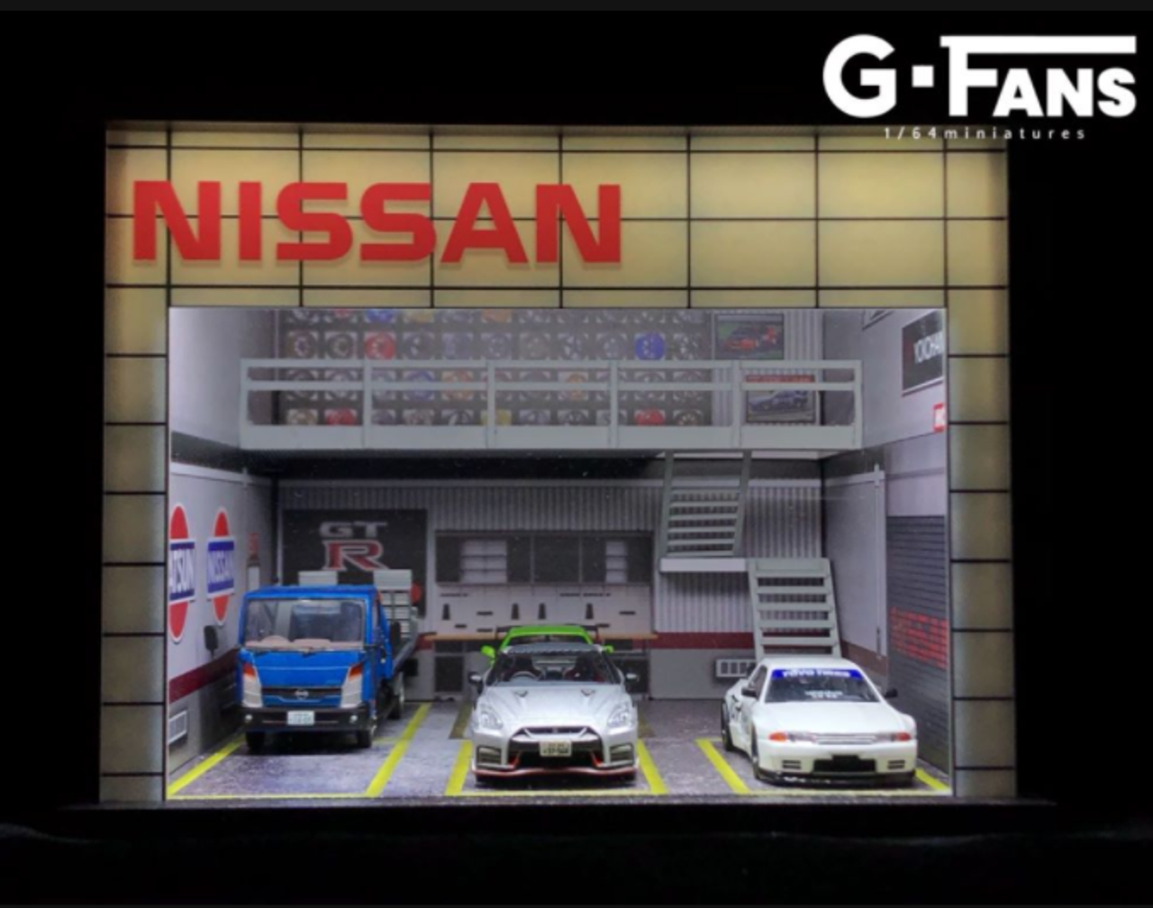  1/64 G-fans Nissan Scene  Diorama with LED (Car Models NOT Included)