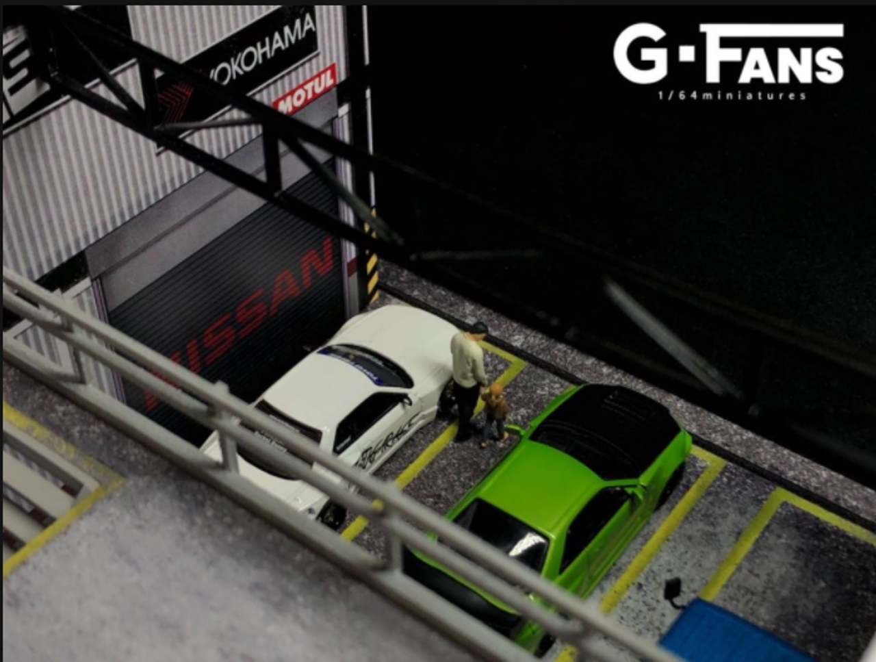  1/64 G-fans Nissan Scene  Diorama with LED (Car Models NOT Included)