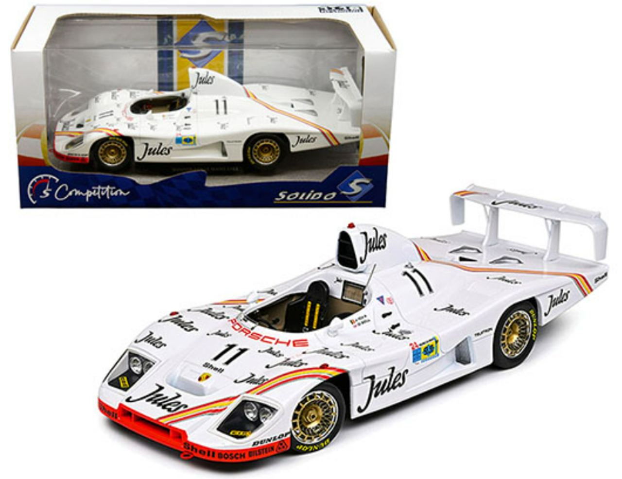 1/18 Solido Porsche 936 24H Le Mans 1981 #11 Bell Ickx (White) Diecast Car Model