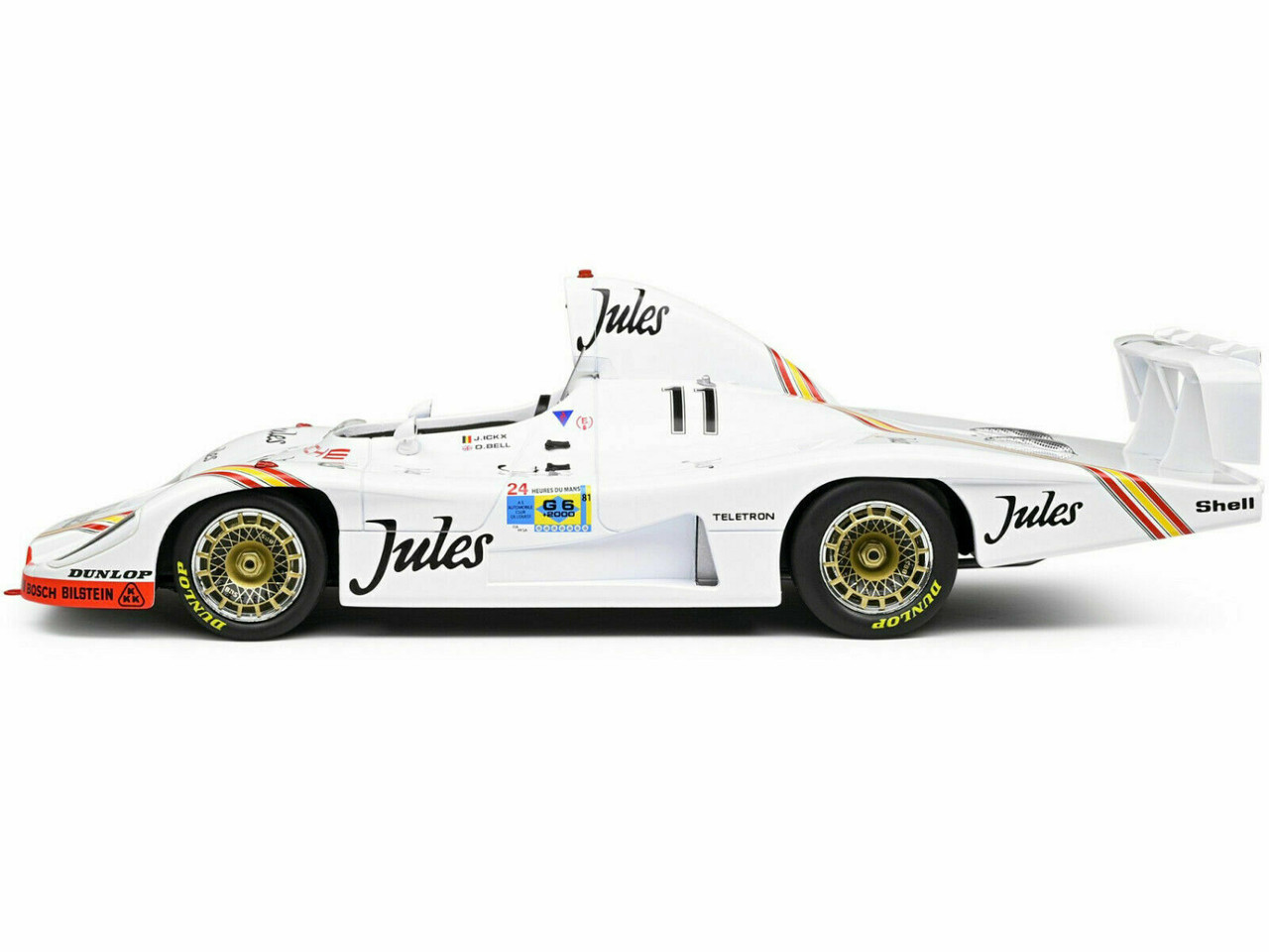 1/18 Solido Porsche 936 24H Le Mans 1981 #11 Bell Ickx (White) Diecast Car Model
