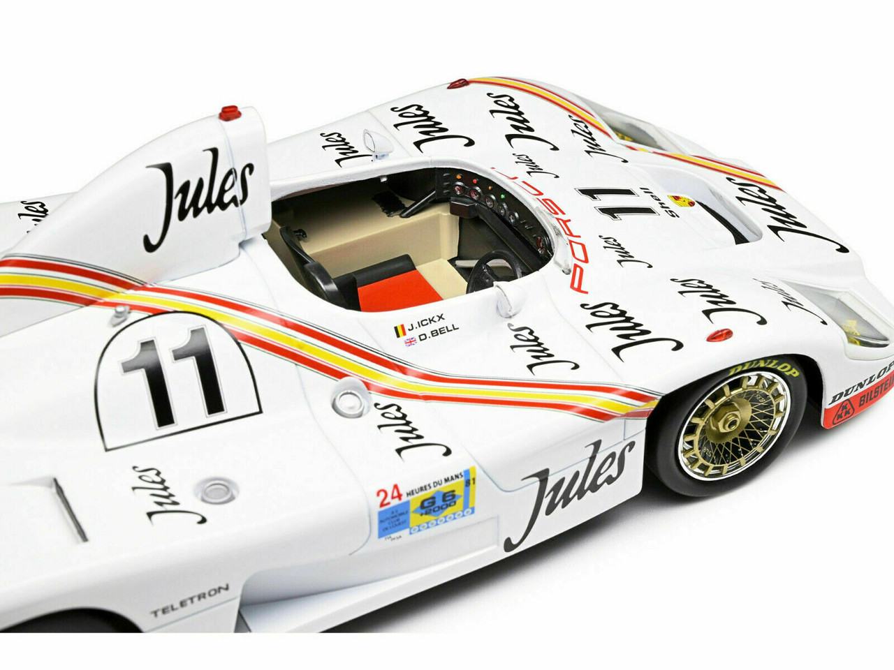 1/18 Solido Porsche 936 24H Le Mans 1981 #11 Bell Ickx (White) Diecast Car Model