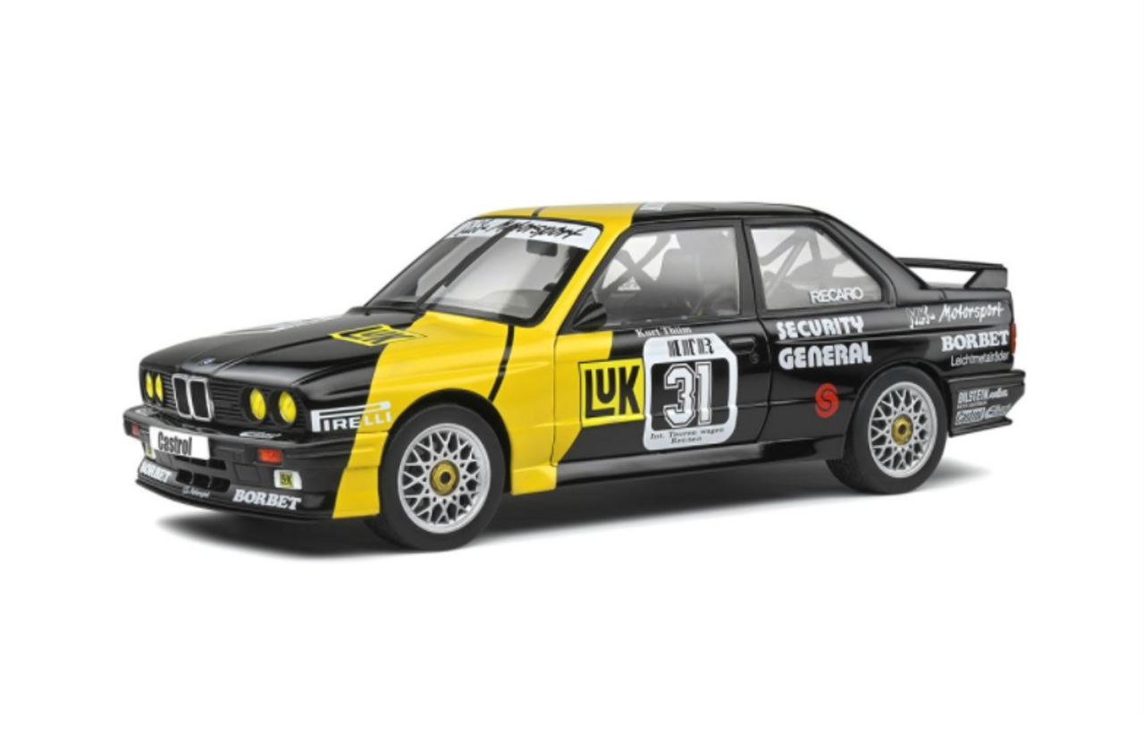  1/18 Solido 1988 BMW E30 M3 DTM #31 K.Thiim Diecast Car Model 