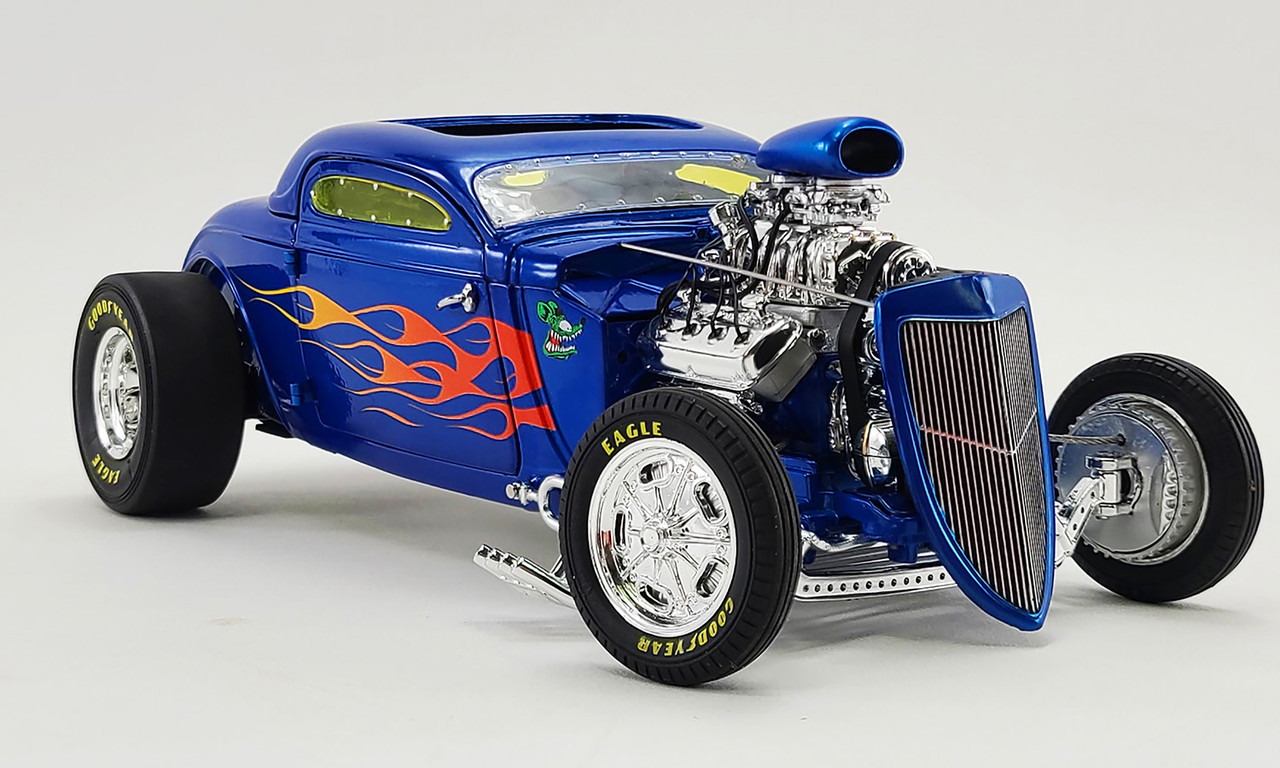 ★ 34 BLOWN ALTERED COUPE ★ACME GMP★ 1/18 1/18 ACME 1934 Ford Blown Altered Coupe Rat Fink Diecast Car