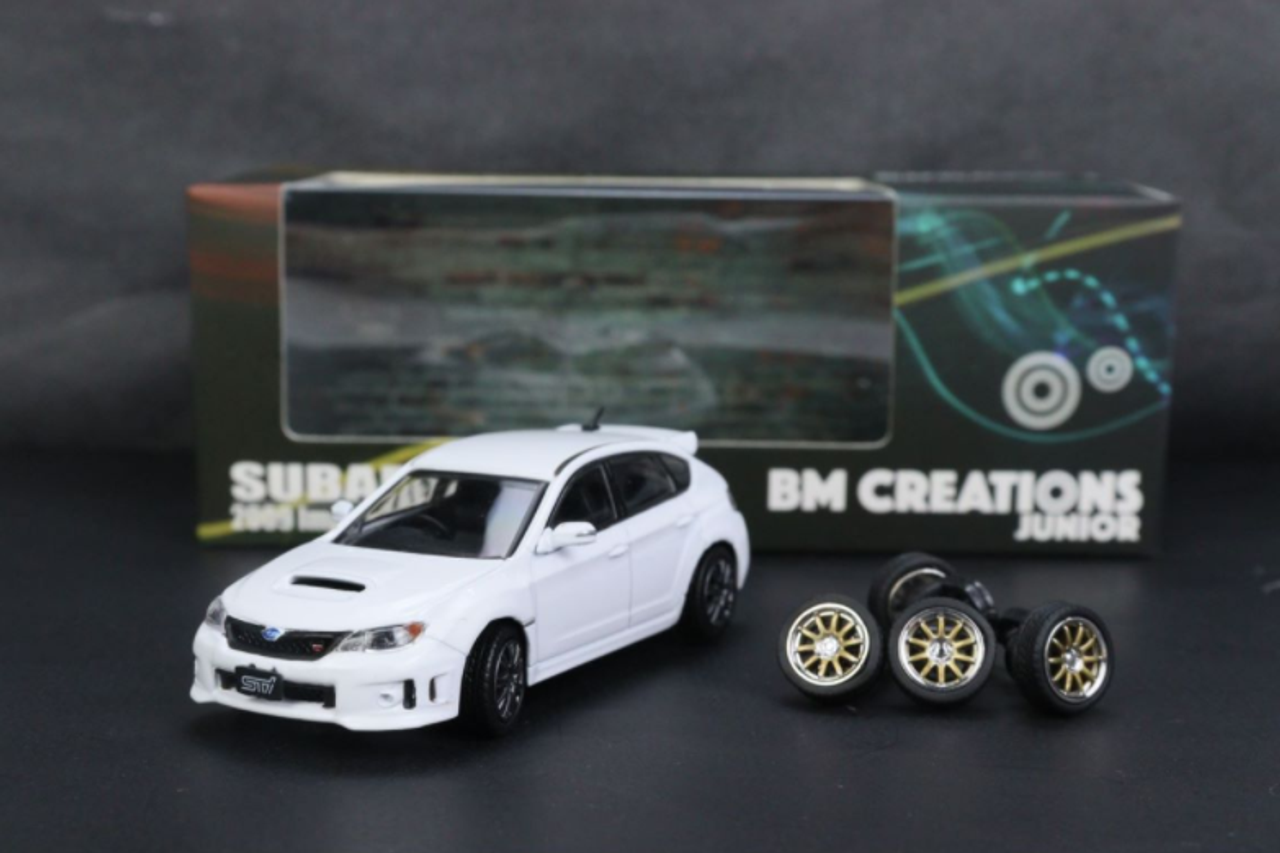  1/64 BM Creations Subaru 2009 Impreza WRX White RHD