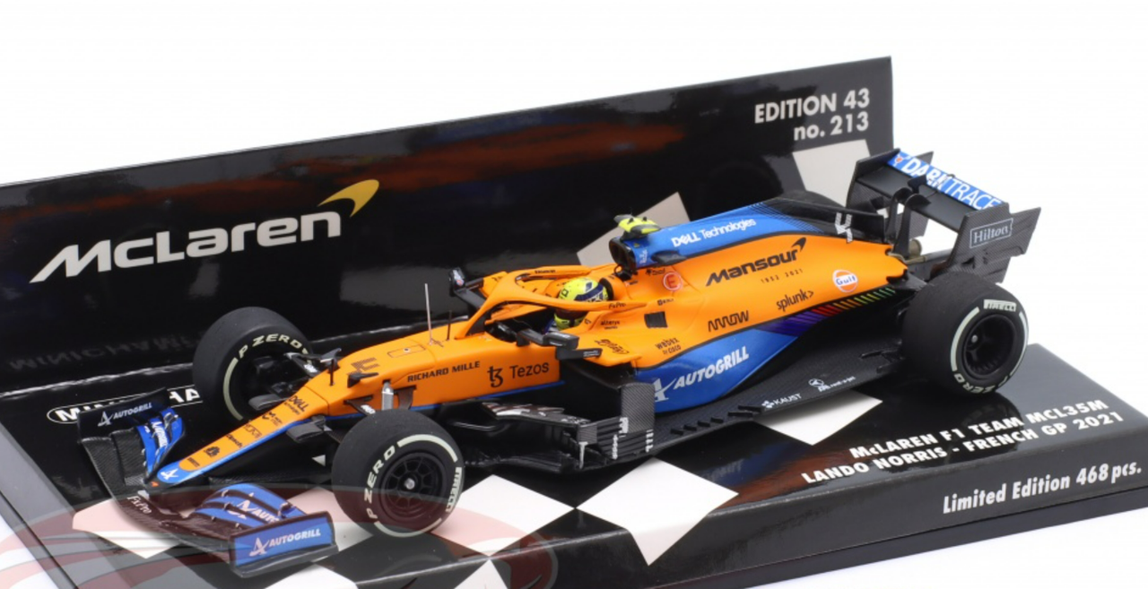 1/43 Minichamps 2021 Formula 1 Lando Norris McLaren MCL35M #4 5th ...