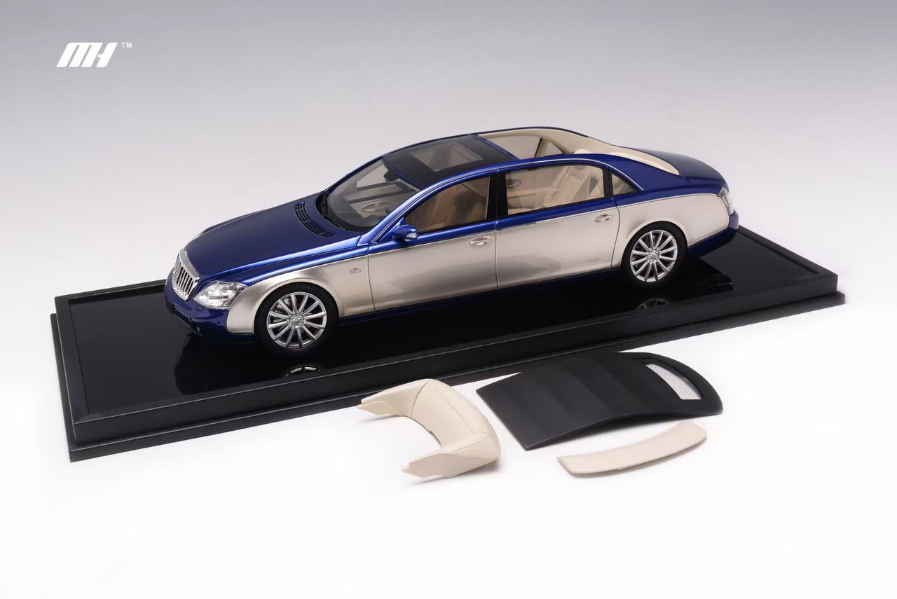 ロシア▲最後！Blue Silver！世界限定199台！MotorHelix 1/18 Benz メルセデスベンツ マイバッハ Maybach 62S Landaulet MH 新品 BBR