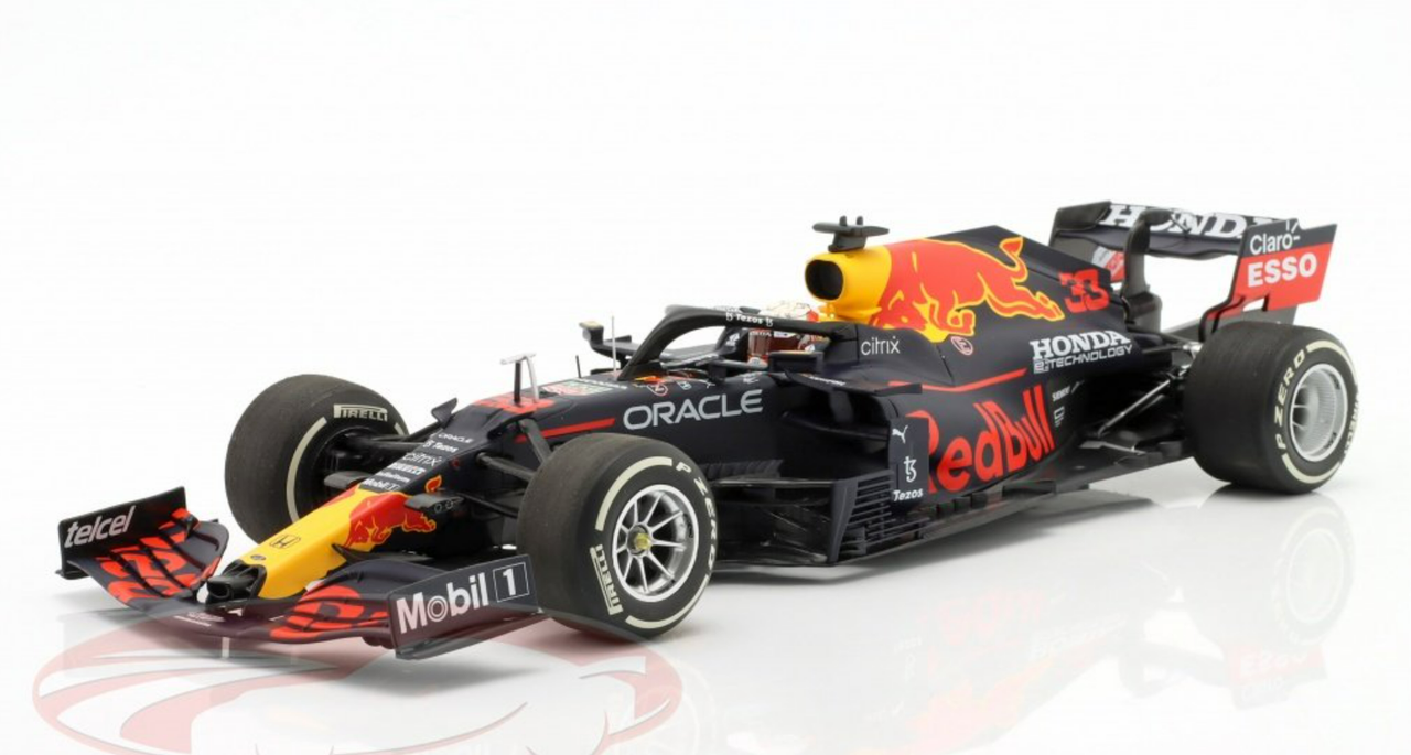 1/18 Minichamps 2021 Verstappen Red Bull RB16B #33 winner France GP F1 World Champion Car Model