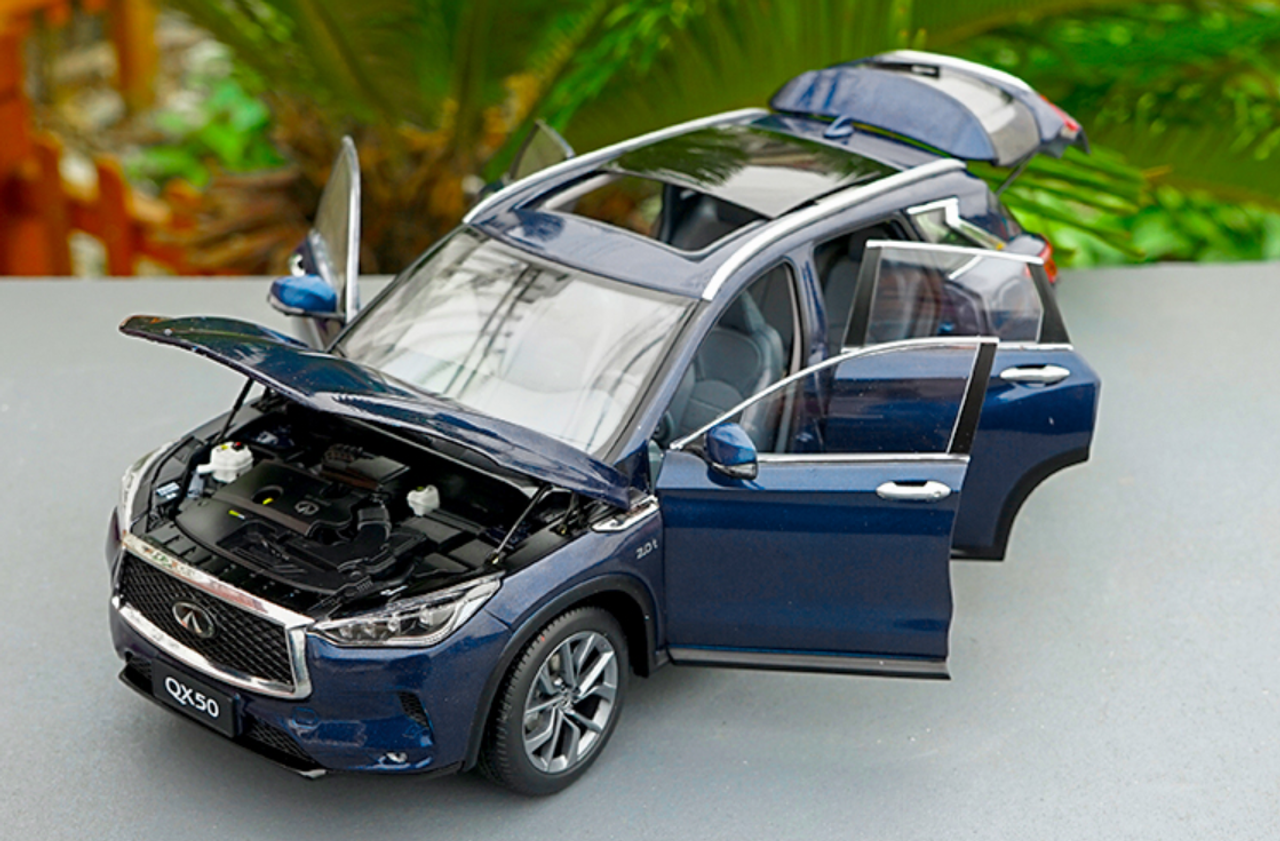 1:18 インフィニティ INFINITY QX50 ネービー ブルー モデル 1/18 Dealer Edition 2018 Infiniti QX50 (Blue) Diecast Car