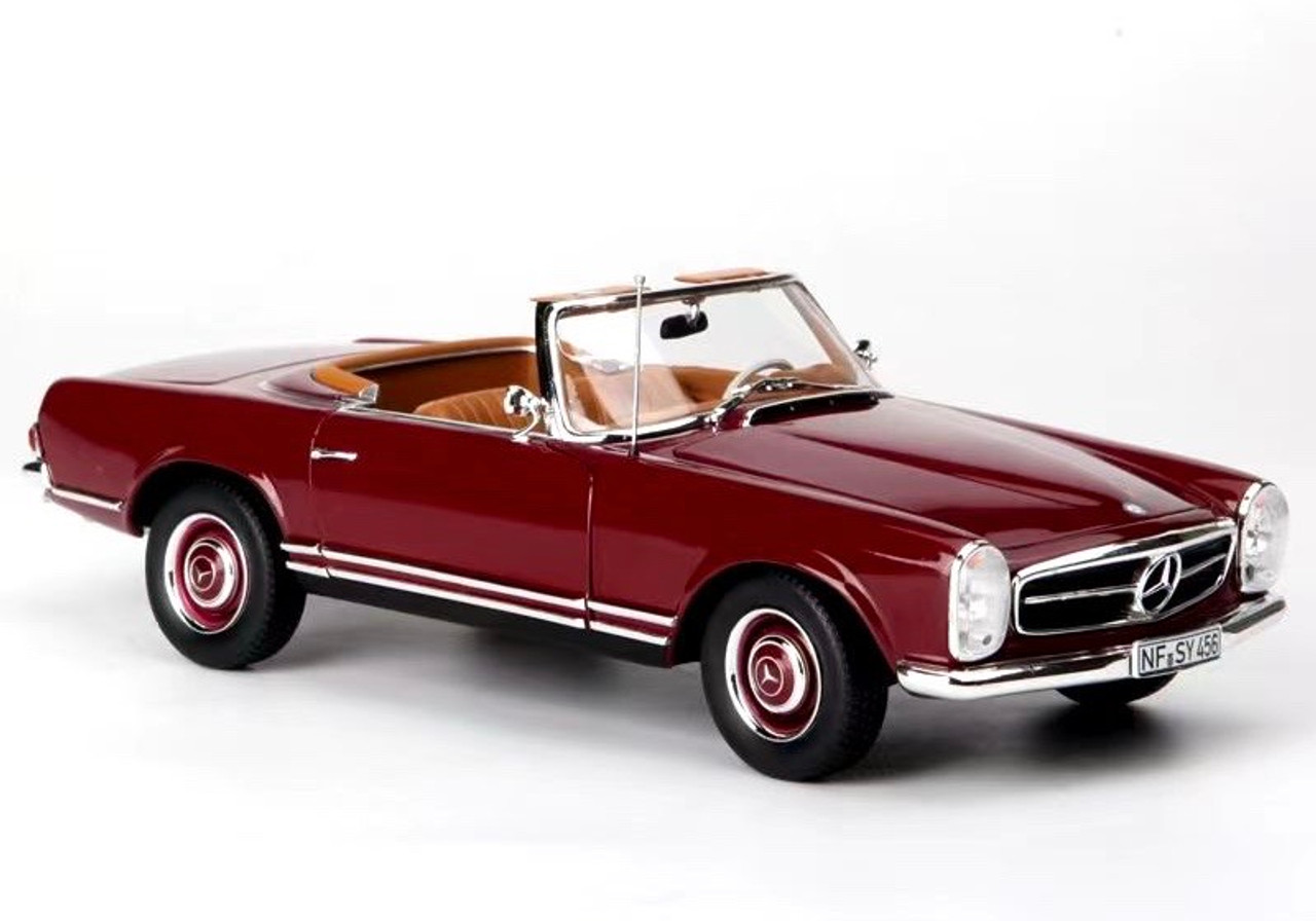 1/18 Norev 1963 Mercedes-Benz Mercedes 230 SL 230SL (Dark Red) Diecast Car Model