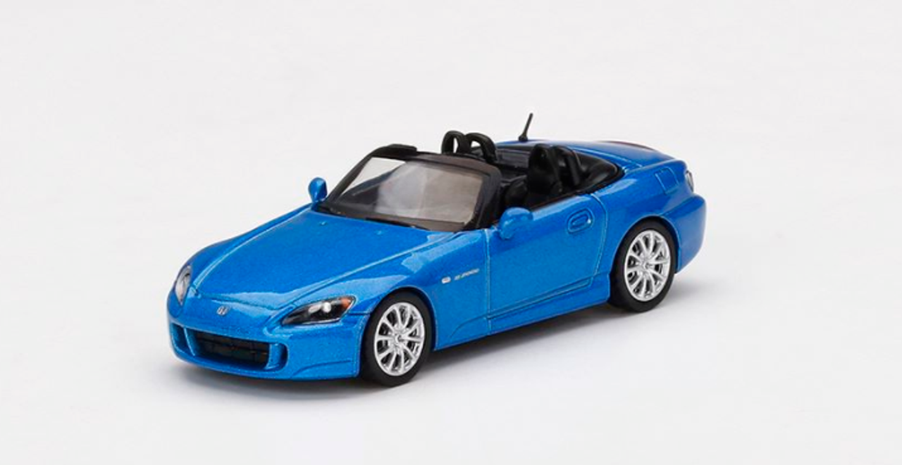 1/64 Mini GT Honda S2000 (AP2) Convertible (Laguna Blue Pearl) Diecast Car Model Limited