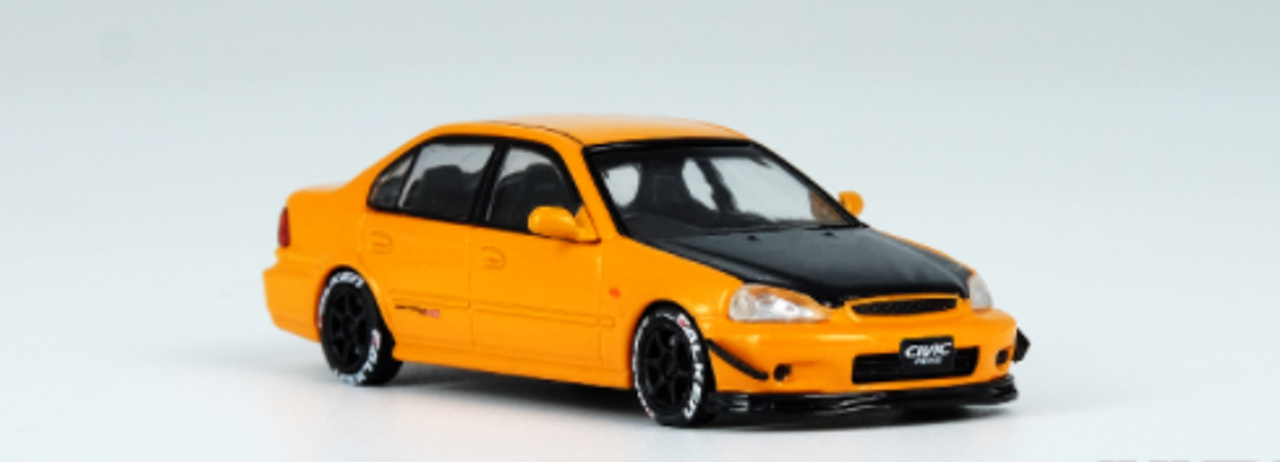 1/64 INNO64 HONDA CIVIC FERIO Vi-RS “JDM MOD VERSION”  Metallic Orange (With extra wheels and extra decals)