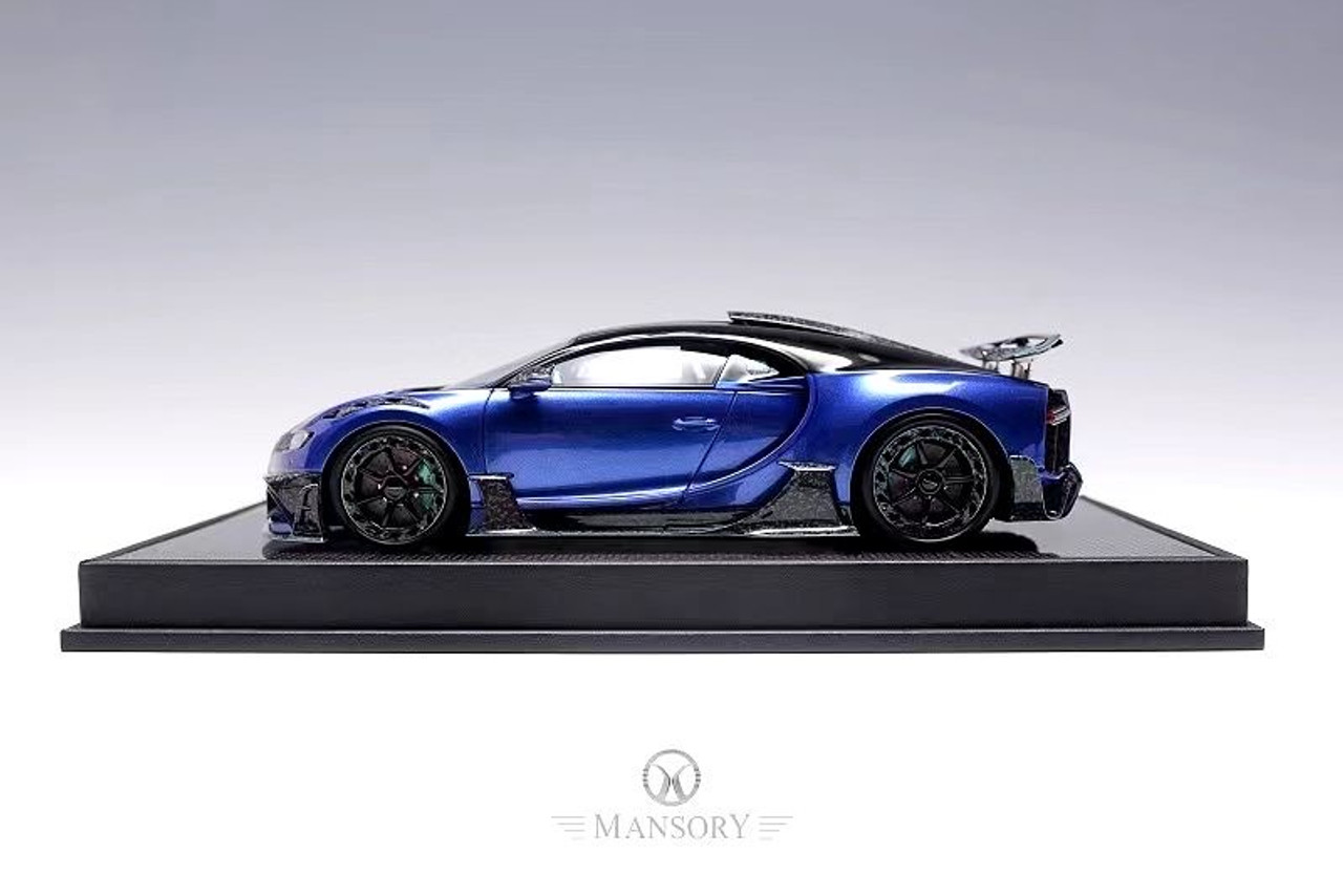 1/18 Timothy & Pierre TP Bugatti Chiron Mansory (Black & Blue) Resin Car Model Limited 99 Pieces