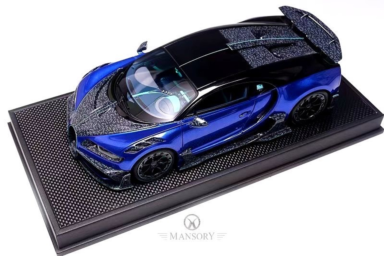1/18 Timothy & Pierre TP Bugatti Chiron Mansory (Black & Blue) Resin Car Model Limited 99 Pieces