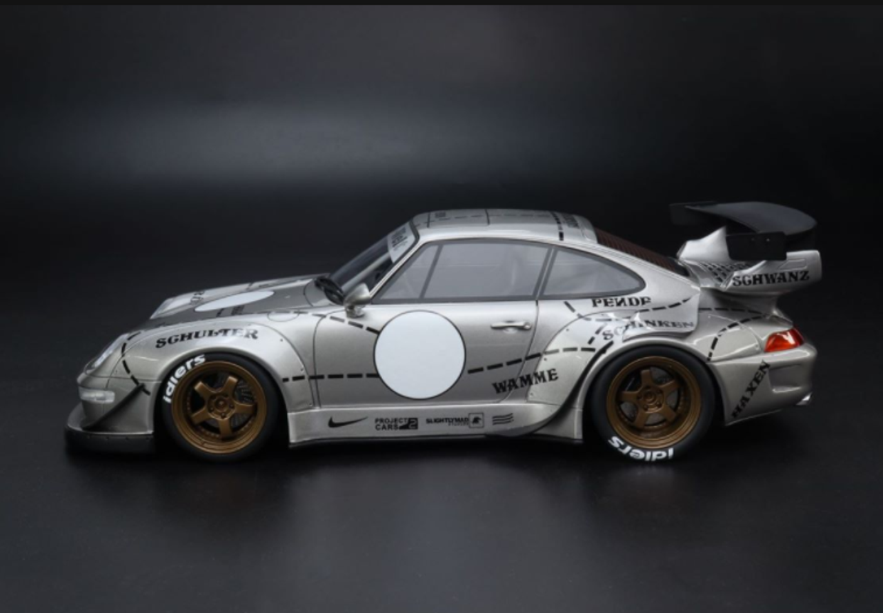  1/18 GT Spirit Porsche 911 RWB 993 "Silver Phantom" Special Edition "RAUH-Welt BEGRIFF" Resin Car Model Limited