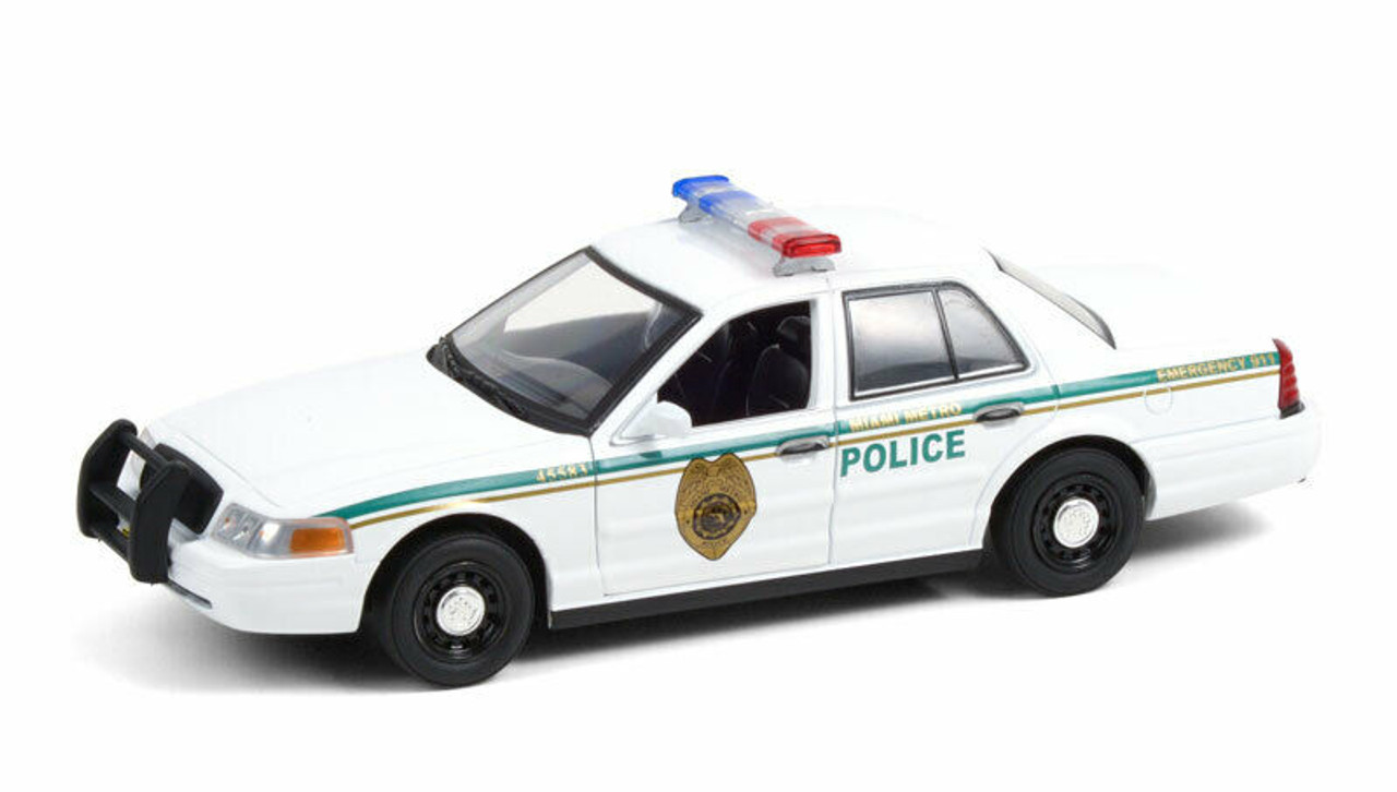 1/24 Dexter 2001 Ford Crown Victoria Miami Police Diecast Car Model