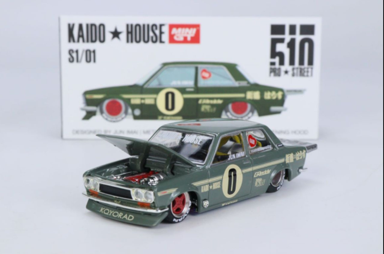 チェイスカー 街道ハウス ミニGT ダットサン 510 ワゴン ブルー
