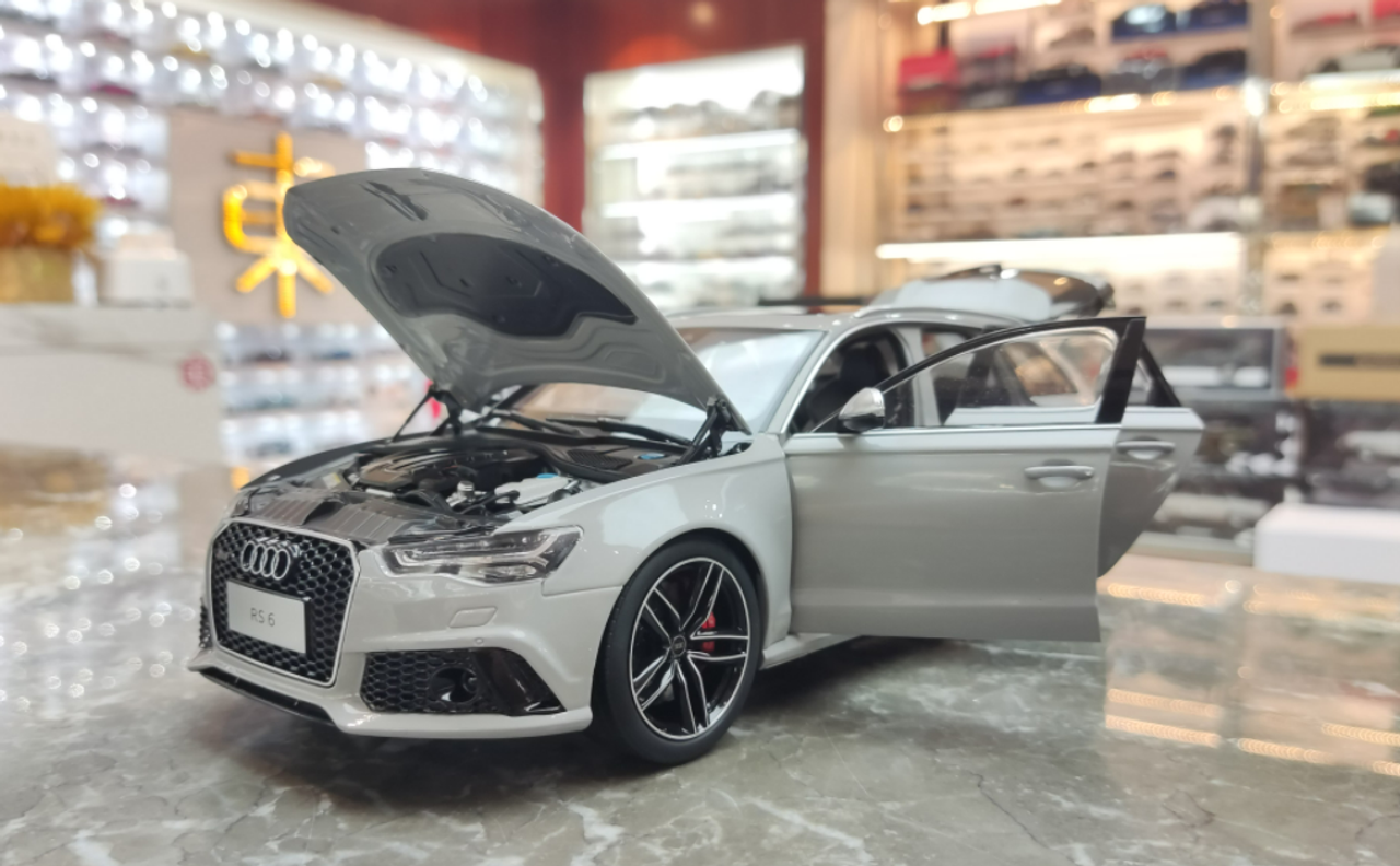  1/18 Well Audi RS6 (C7) Diecast full open Grey Diecast Car Model