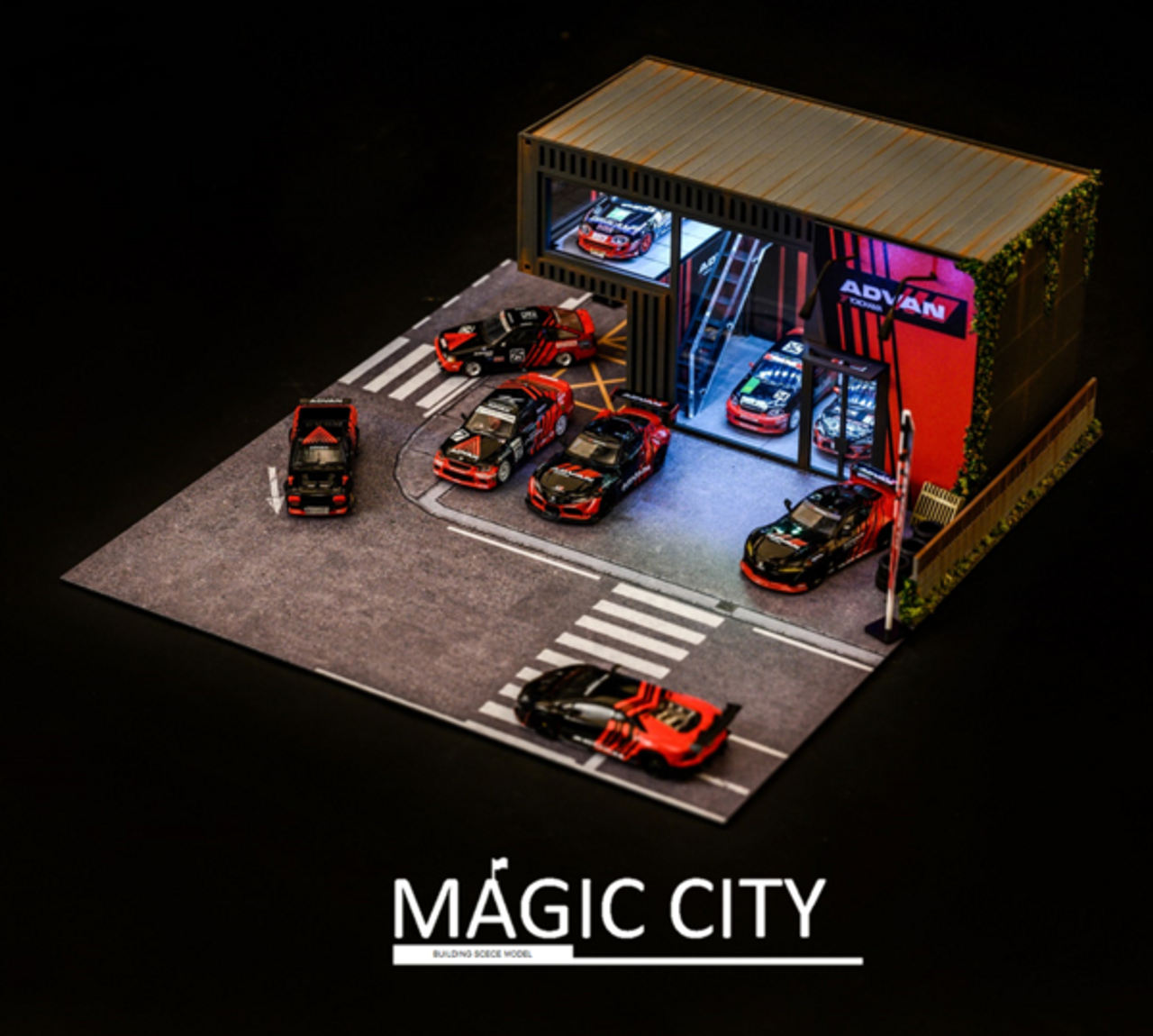 1/64 Magic City ADVAN Theme Diorama (car models NOT included)