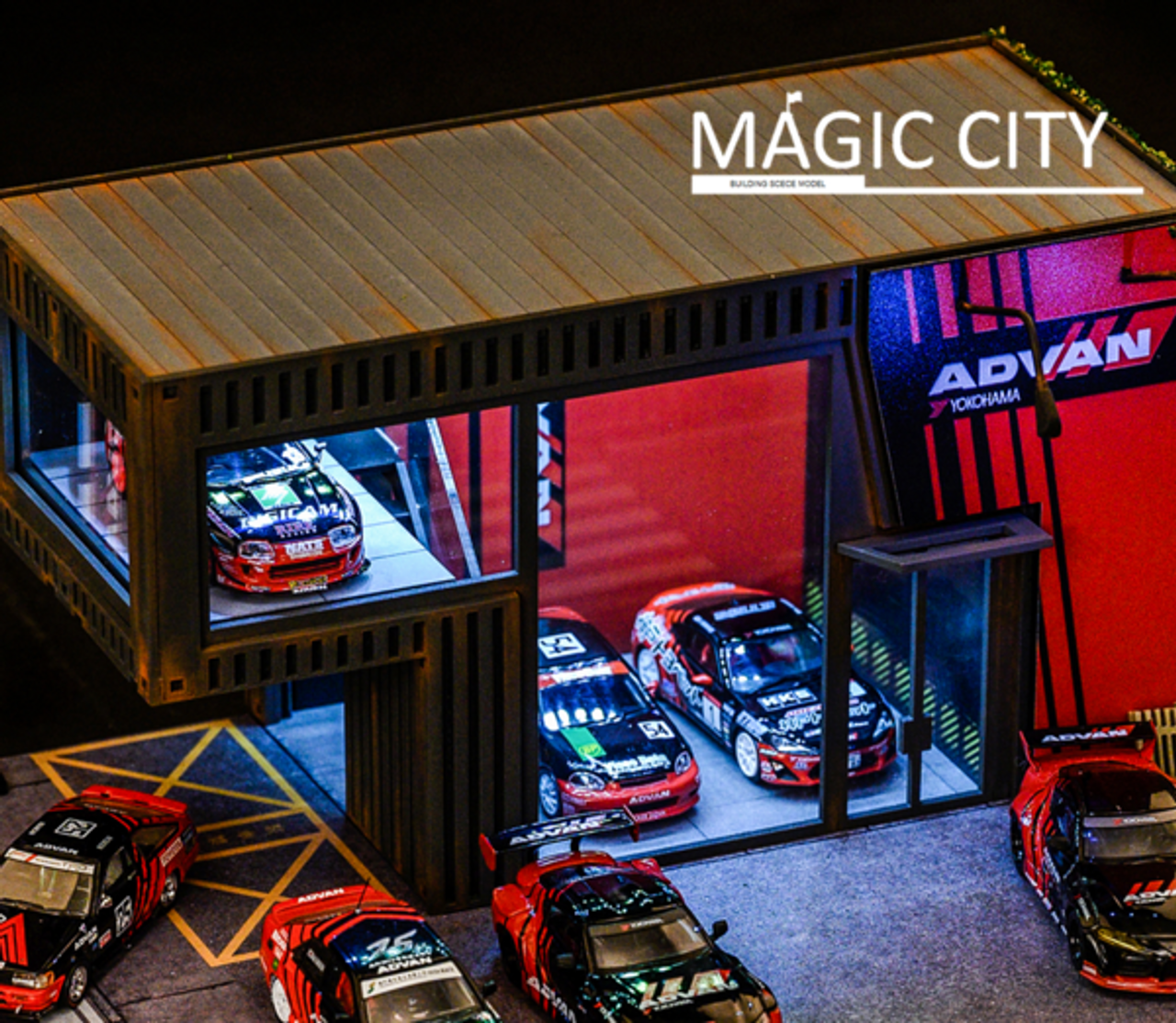 1/64 Magic City ADVAN Theme Diorama (car models NOT included)