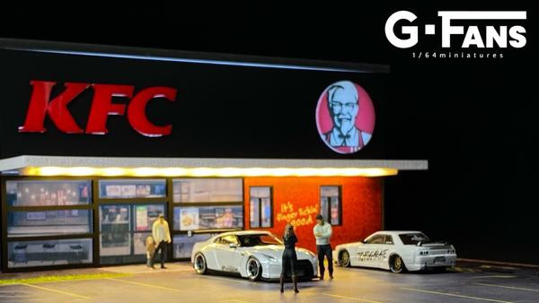 1/64 G-Fans KFC Diorama Building (car models and figures NOT