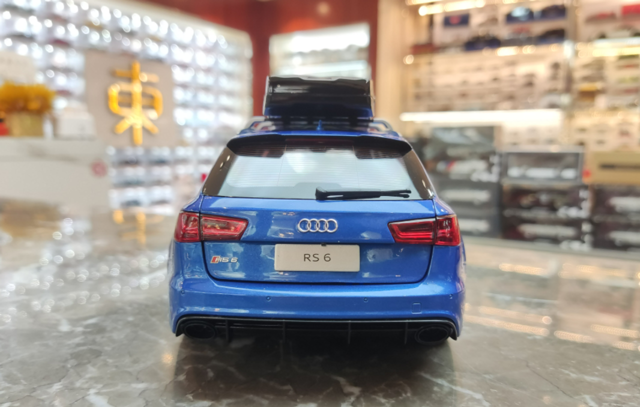  1/18 Well Audi RS6 (C7) Diecast full open Blue Diecast Car Model