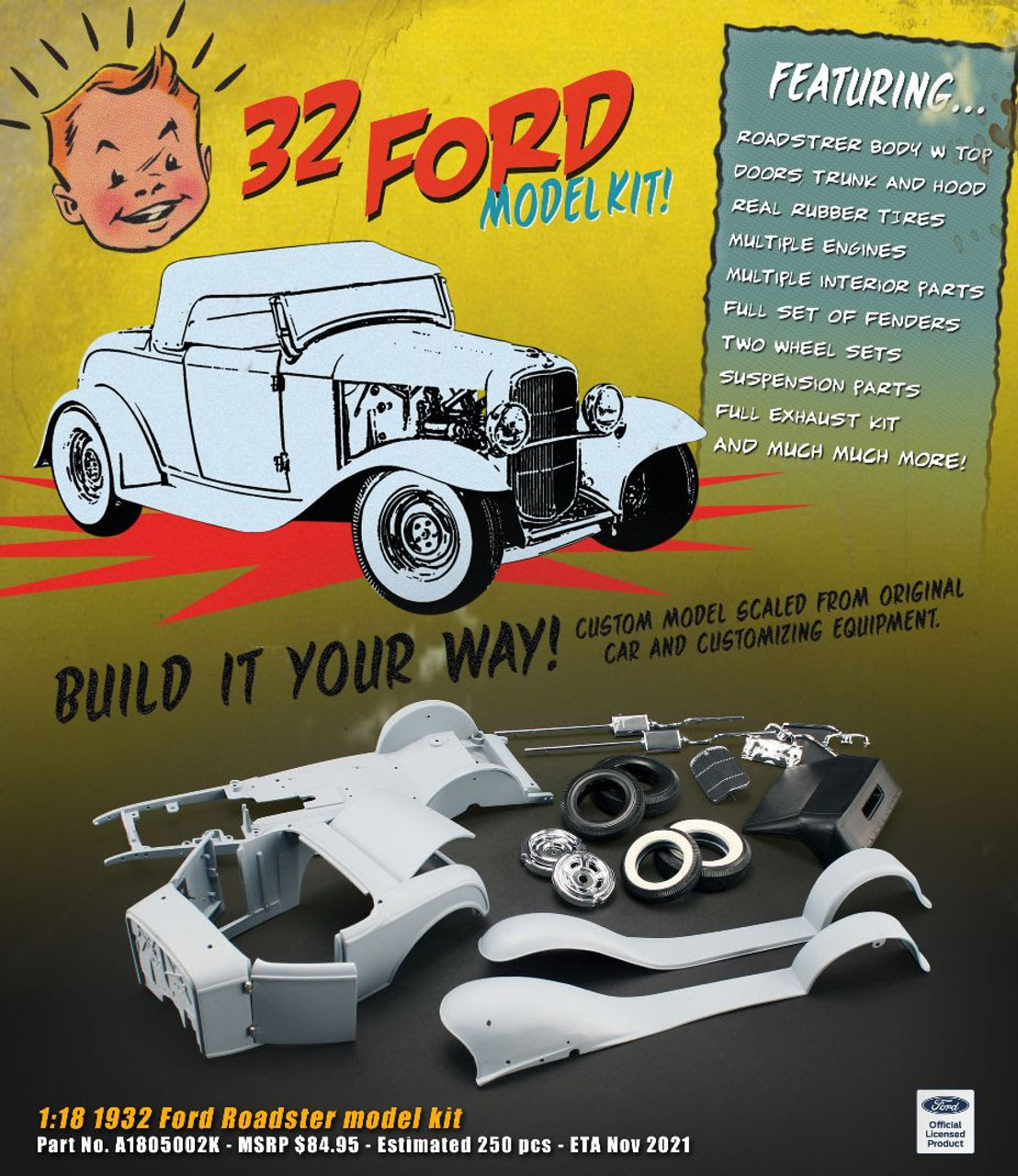 1/18 ACME 1932 Ford Roadster Model Kit Limited