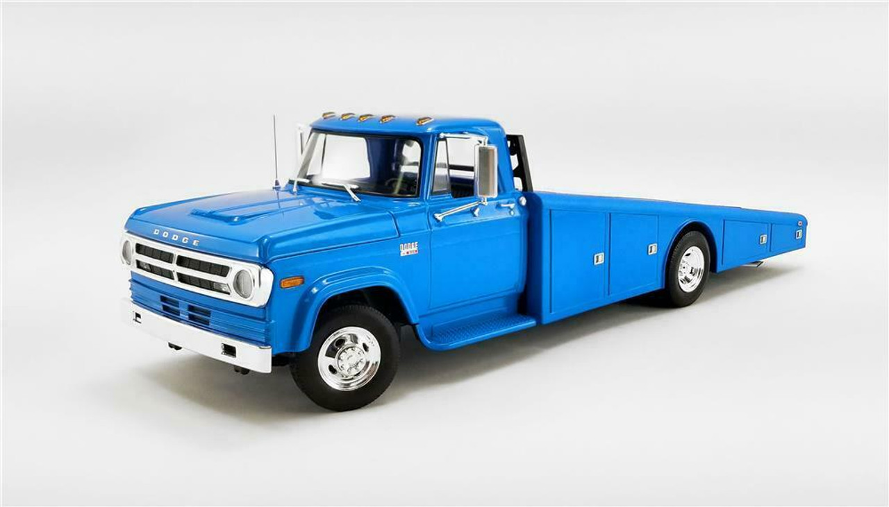  1/18 ACME 1970 Dodge D-300 D300 Ramp Truck - Corporate Blue Diecast Car Model