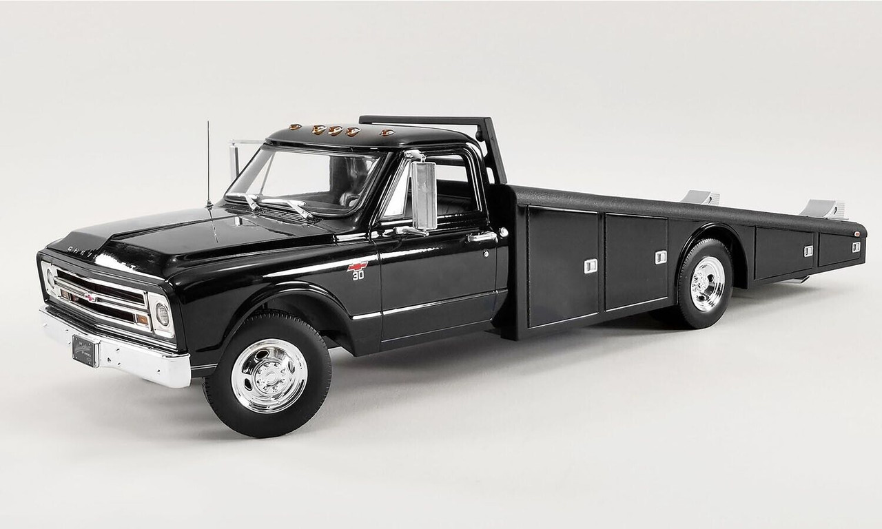 1/18 ACME 1967 Chevrolet C-30 C30 Ramp Truck (Gloss Black) Diecast Car  Model Limited 500 Pieces