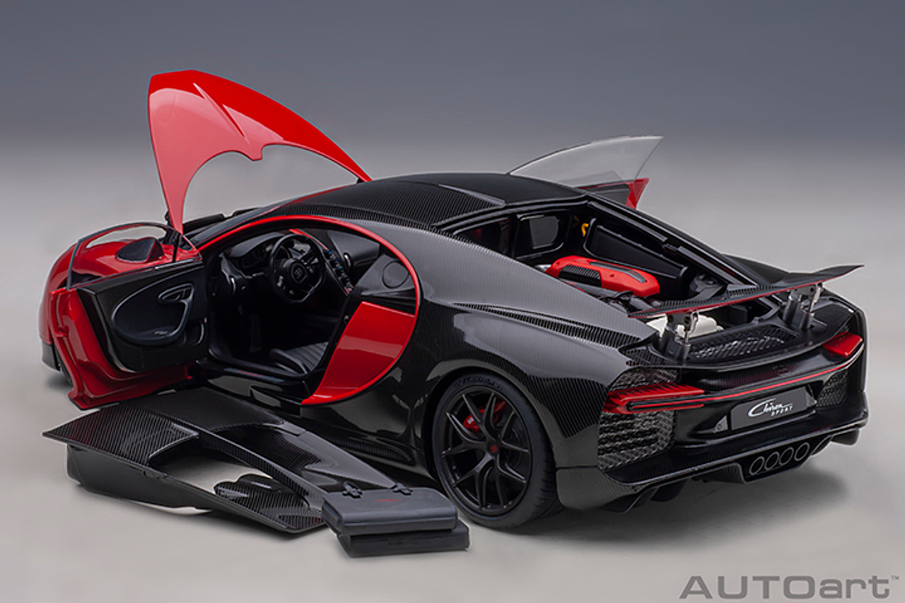 1/18 AUTOart 2019 Bugatti Chiron Sport (Italian Red & Carbon